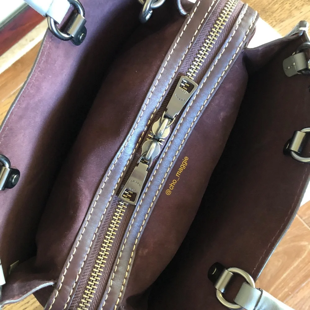 Coach Gray Leather Shoulder Bag - Picture 5 of 6